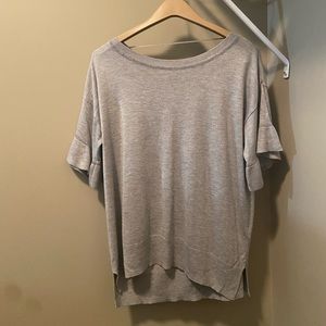 short sleeve silver sweater